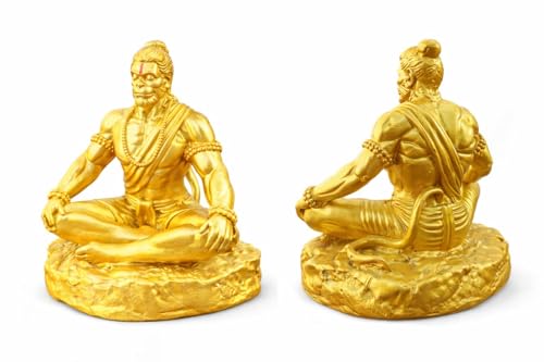 Image of Yadava Bahubali Hanuman Ji Idol for Car Dashboard & Home | Bajrangbali Murti for Pooja Temple, Office & Spiritual Decor