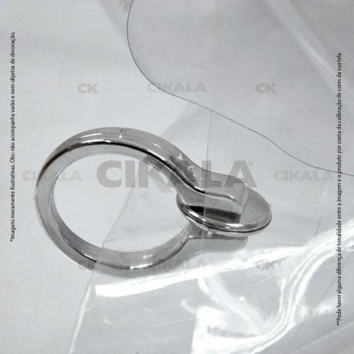Cortina Box Banheiro Transparente + Presilhas 2,00x2,80 Mts