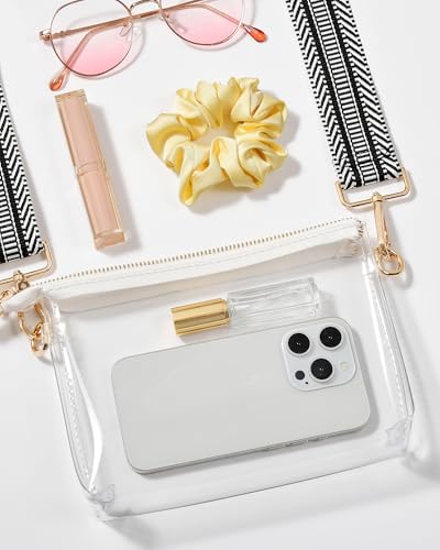 Image of Lorbro Clear Purse for Women Stadium Approved, Clear Crossbody Bag with Zipper Closure, Transparent Purse for Concert Sports