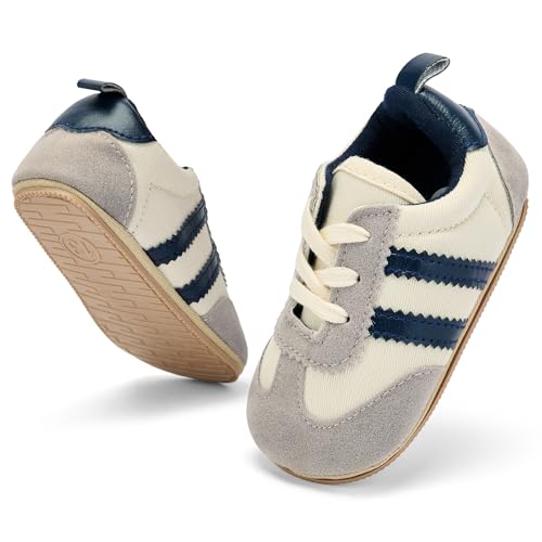 See Kai Run Casey Baby Boy's First Walker Shoes - Gray Suede Winter Boots With Fleece Lining