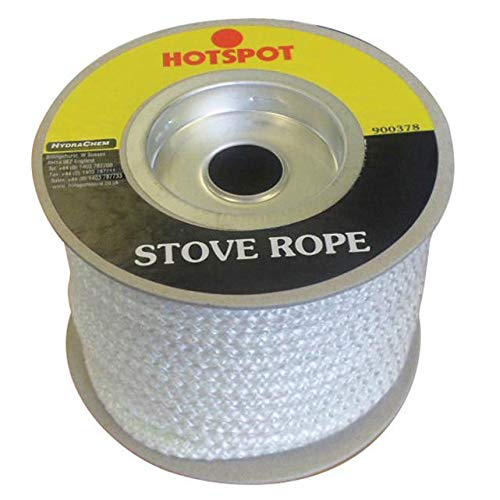 Hotspot 6 mm x 25 m hochwertiges Glasfaser-Ofenseil zum Abdichten von Öfen und Feuern