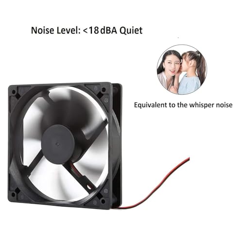 Miniatura 3 de Gebildet Ventiladores Para Gabinete De Computadora De 120mm,Color Negro, De Alto Rendimiento,12v Cc,2pines Ph2.54 ,1200rpm,Cojinete Hidráulico,Silencioso,Larga Vida Útil,Hasta 30 000 Horas
