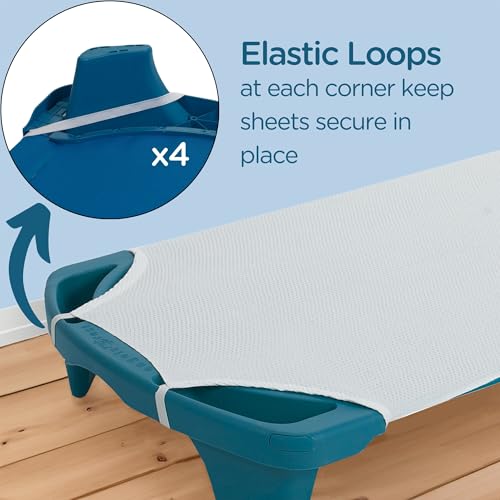 Image of Children's Factory Cot Sheets for Daycare, 100% Organic Cotton, Set of 4