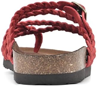 WHITE MOUNTAIN Women's Hammock Footbed Sandal, Red/Nubuck, 10 M | Image 4