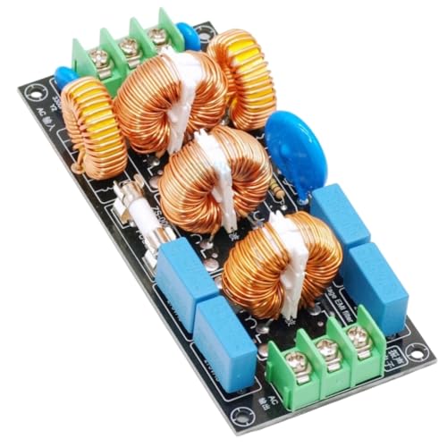 GMBYLBY Filtro EMI de alta temperatura, 220 V, supresión de ruido para uso industrial, suministro de sonido HiFi