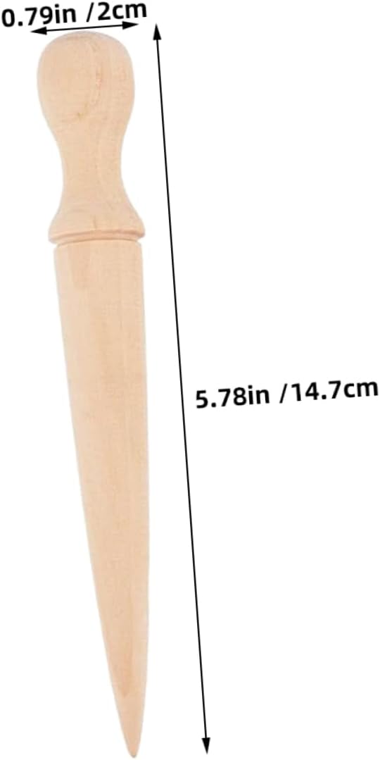 Kisangel 6pcs Wooden Garden Spike Tool Ergonomic Handle for Effortless Planting Digging and Sowing Gardening Tools for Soil Digger and Planting Needs