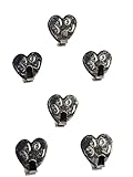 mr. gadget's solutions 6 ganci adesivi a forma di cuore, ganci da parete, impermeabili, in acciaio inox, per appendere bagno, cucina, accappatoi, asciugamani, utensili da cucina, chiavi, borse