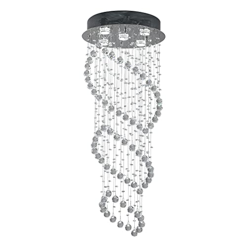 Modern Crystal Chandelier Lighting Flush Mount Ceiling LED Lamp for Dining Room Bedroom Living Stairway Hallway Lamps
