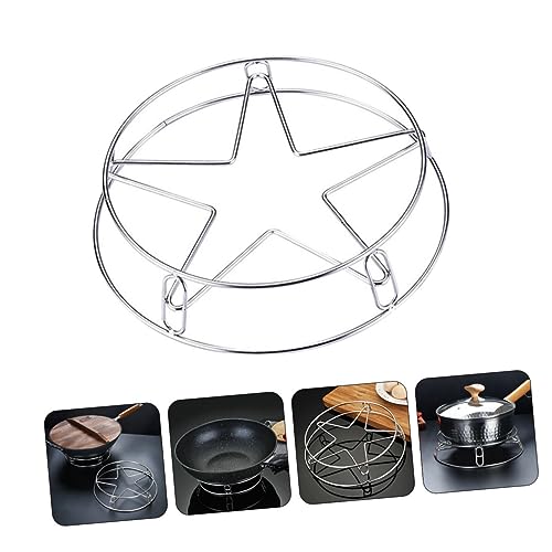 BESTonZON 2 Peças De Aço Inoxidável Para Panelas De Cozimento Trivet Prateleira Para Vapor Prateleir