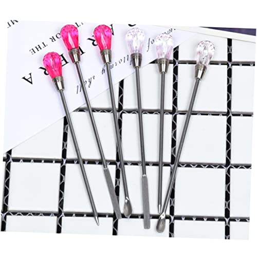 minkissy 2pcs Pen de Puntos y Barra para Mezclar Uñas miniatura 3