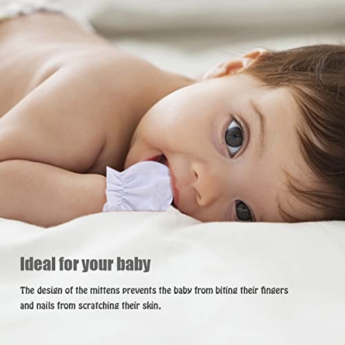 Newborn Baby Unisex Baby Mittens, No-Scratch Mitts, 100% Organic Cotton,No Scratch Infant Gloves Mitten For Baby,Set Of 6 Gloves (Dark-Grey & White & Grey) #TOP2