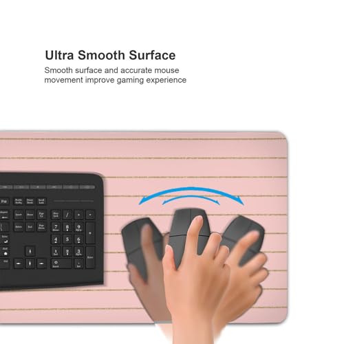 Clavier PC stable grâce au grand tapis de souris rétro à base caoutchouc - 4