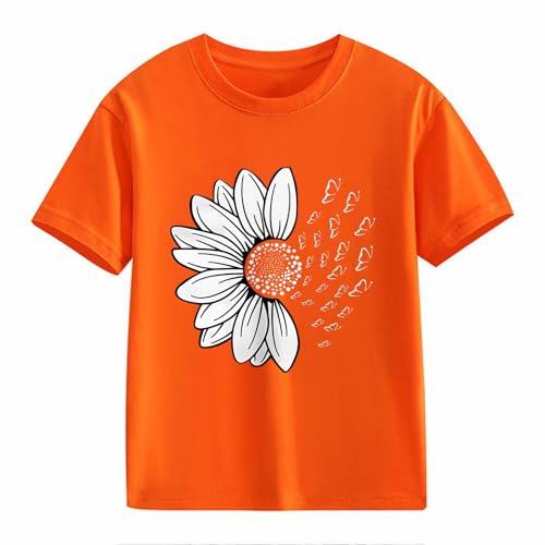 Toddler Kids Girls Short Sleeves Solid Color Cotton Vacation 𝗣𝐚rty Sports Crew Neck Graphic School Cute2