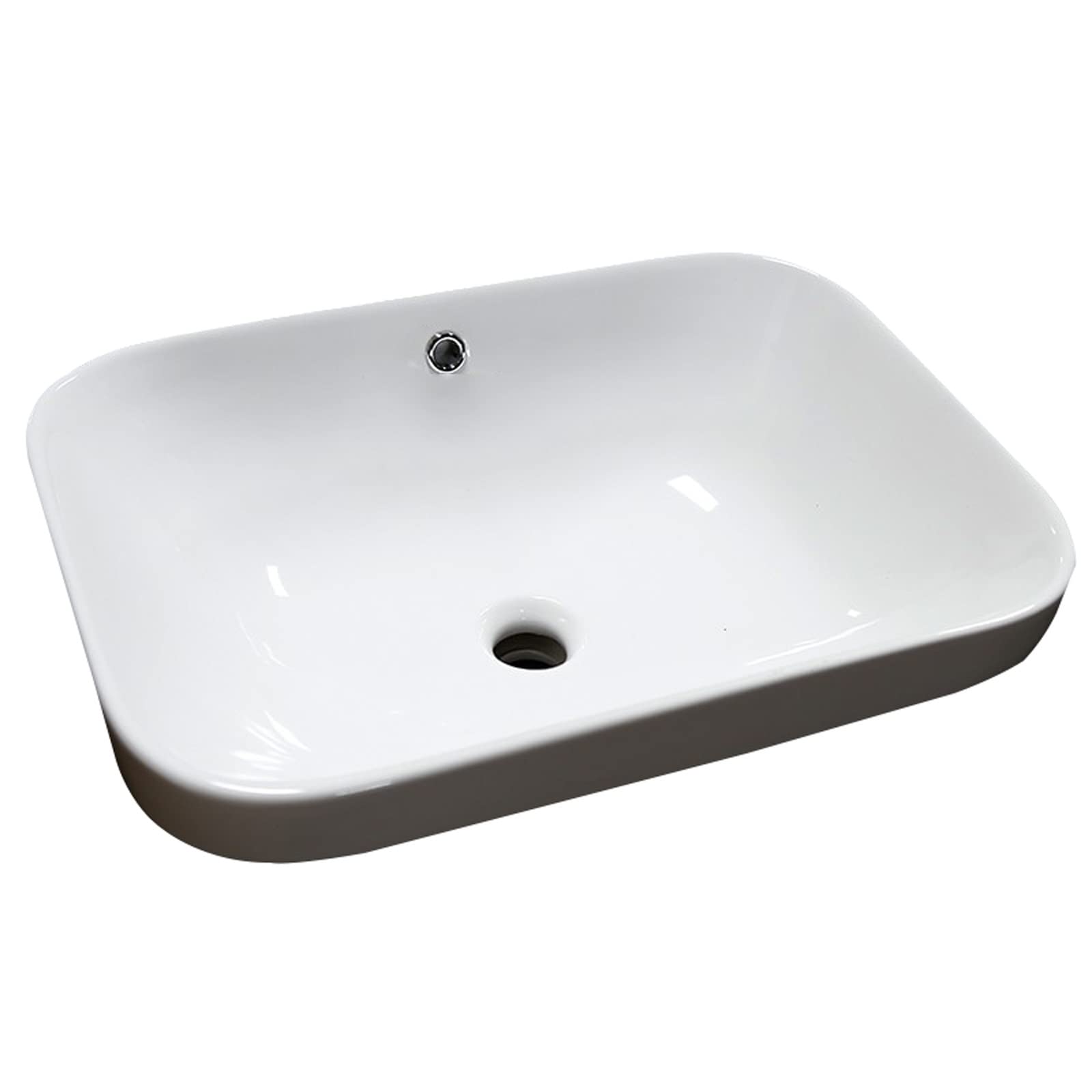 WOTZOV Bathroom Sink Modern Porcelain White Bathroom Sink Above Counter Ceramic Bathroom Vessel Sink,Art Basin Wash Basin For Lavatory Vanity Sink 22"X15.7" Vessel Sink