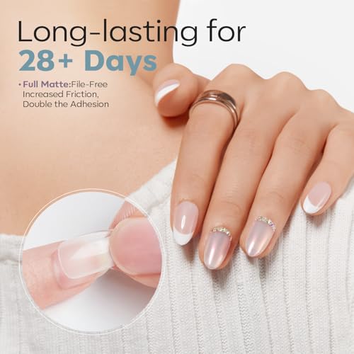 Image of modelones Short Almond Fake Nail Tips - 510Pcs Full Matte Gel Tips Pre-shaped Full Cover Clear Acrylic Gel Kit False Press on Nails for Extension DIY Salon 15Sizes