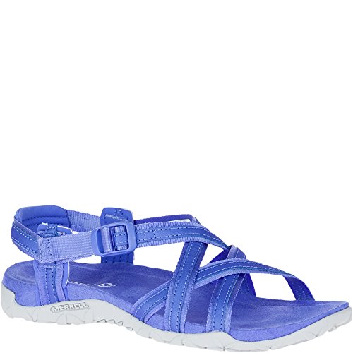 Merrell Women's Terran Ari Lattice Sport Sandal, Baja Blue, 10 Medium US