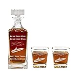 Ohio Class Submarine Decanter Set - 900ml Engraved Decanter w/Ohio Class Submarine - Retirement Gift, Gift for Promotion, Unique Gift - Military Present - Submarine Gifts for Men and Women