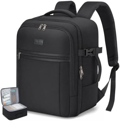 RAINSMORE Ryanair Handgepäck 40x30x20 Rucksack Handgepäck Flugzeug | 24L Reiserucksack mit Nassfach, Laptopfach Travel Backpack für Flugzeug 15.6 Zoll Laptop Rucksack für Herren Da