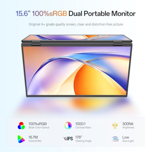 Image of InnoView 15.6 inch Portable Dual Monitor, 2K QHD (2560x1440), External Monitor