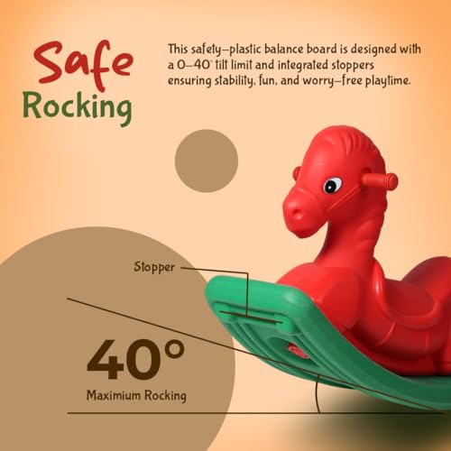 Image of PLAYGRO Colt Ride-On Toy for Kids | Toddler Baby Rocker Toys with Safety Backrest to Support Kids | Indoor Outdoor Fun | 25kg Capacity | Age Group (12-36 Months) for Boys & Girls