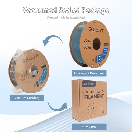 Image of 3DHoJor 3D Printer Filament Basic PLA Filament Bundle Cardboard Spool 1kg*4,Dimensional Accuracy + /- 0.03 mm Fit Most 3D FDM Printer-Fire Engine Red+Cold White+Black+Light Gray