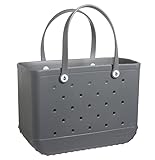 BOGG BAG Original X Large Waterproof Washable Tip Proof Durable Open Tote Bag for the Beach Boat Pool Sports 19x15x9.5 - Lightweight Cute Tote Bag - Durable Rubber Bags For Women - Patented Design