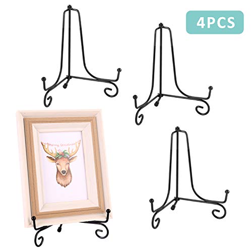 Teamkio 4 Pack Improved Anti-Slip 6 Inch Plate Holder Display Stand, Picture Frame