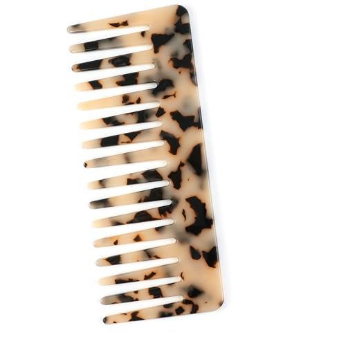 Hair Detangling Comb, Large Wide Tooth, Ivory