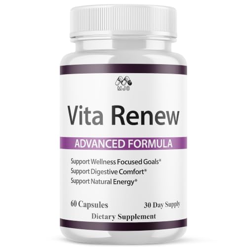 Vita Renew Capsules, Official Vita Renew Pills with All Natural Ingredients, Advanced Weight and Wellness Support Supplement, Max Strength Healthy Lifestyle Multivitamins for Women & Men (60 Capsules)