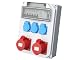 Produktbild Wandverteiler FI 2x16A + 3x230V Stromverteiler Baustromverteiler Feuchtraumverteiler Komplett AWVT10