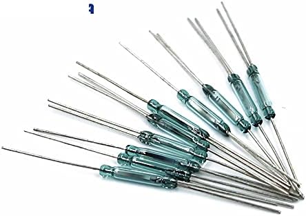 100pcs Reed Switch 3 pin Magnetic Switch 2.514mm Normally Open Normally Closed Conversion 2.5X14MM NO NC Conversion for Sensors DIY Supplies