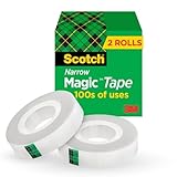 Scotch Magic Tape, Invisible, Home Office Supplies and Back to School Supplies for College and Classrooms, 2 Rolls
