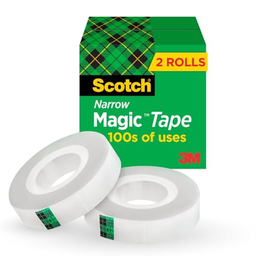 Scotch Magic Tape, Invisible, Home Office Supplies and Back to School Supplies for College and Classrooms, 2 Rolls