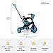 smarTrike Breeze Multi Stage Kids Tricycle Push Bike with Adjustable Trike Ride On Toy for Toddler & Infant Ages 15 Months to 36 Months, Blue