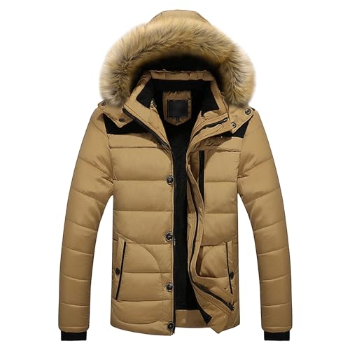 Parka slim à capuche pour hommes manteau thermique haut de gamme