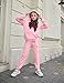 Arshiner Girls Pink Hoodies Jogger Set 2 Piece Basic Sweatsuit Pullover and Sweatpants Fashion Tracksuit Outfits
