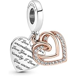 Anillo Pandora Candado De Amor Pandora Charm Colgante Doble Corazones Entrelazados 781062C01