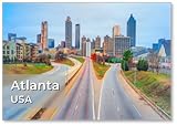 Imán para nevera con diseño de Atlanta, Georgia, EE. UU
