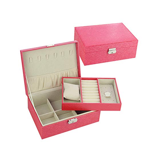 Preisvergleich Produktbild Schminktasche Kosmetiktäschchen Damen Schmuckschatulle Schmuckschatulle aufbewahrungsbox Leder schmuckschatulle Damen Reisen nach Hause 24 * 17 * 8,5 cm, A
