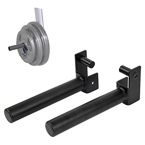 Olympic Weight Plate Holder for 2"x2" Tube Power Cage Weight Plate Storage Rack Attachment, Set of 2 Cover