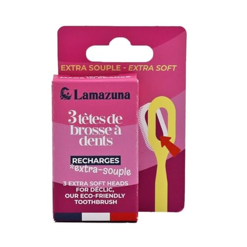 Lamazuna Recharge de 3 têtes de brosse à dents - Extra...