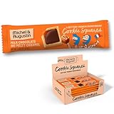 Michel et Augustin Gourmet Chocolate Cookie Squares | Individually Wrapped European Cookie Bars | Milk Chocolate & Caramel | 18-Bar Pack | 4 French Shortbread Cookies per Bar