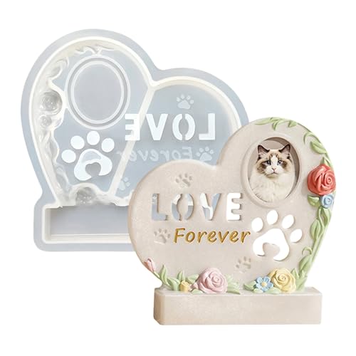 Urn para Mascotas Molde de Resina,Recuerdo Hueco de Fundición con Forma de Lápida para Mascotas,Moldes de silicona   para Estante de Chimenea, Vitrina, Mesita de Noche, Cómoda, Entrada, Repisa de Vent
