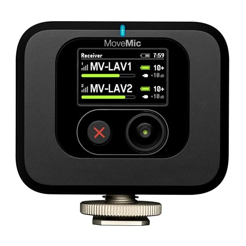 Shure MoveMic Empfänger - Kameraempfänger als Zubehörschuh für MoveMic Ansteckmikrofone, kompatibel mit den meisten DSLR-Kameras und Computern, ideal für mobile Content Creators (MV-R-Z6)