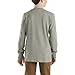 Carhartt Boys Long Sleeve Crewneck T-Shirt with Pocket, Charcoal Grey Heather, Medium (10/12)