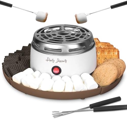 Electric Smores Maker Tabletop Indoor Kit, Indoor Marshmallow Roa...