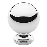 Baldwin 4960.260.BIN Spherical Design 1-Inch Diameter Cabinet Knob, Chrome