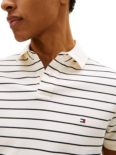 Image of Tommy Hilfiger Men's Short Sleeve Polo Shirts in Regular Fit With Stretch and Organic Pique Cotton