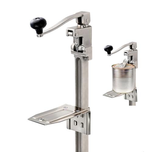 Industrial Can Opener,Manual Can Opener for Big Cans, Heavy Duty Cast Steel, Commercial Grade Table Can Opener for Restaurant Large Cans, Adjustable Handle
