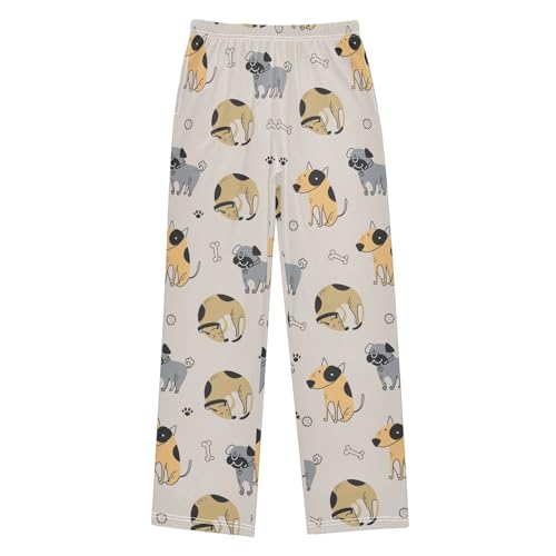 Boys' Pants Dog Cute Funny Long Bottoms Jogger Pants Elastic Waist Trousers with Pockets S-XL